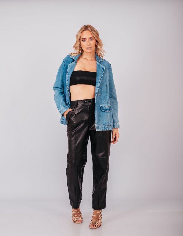 Pantalón eco cuero Nina