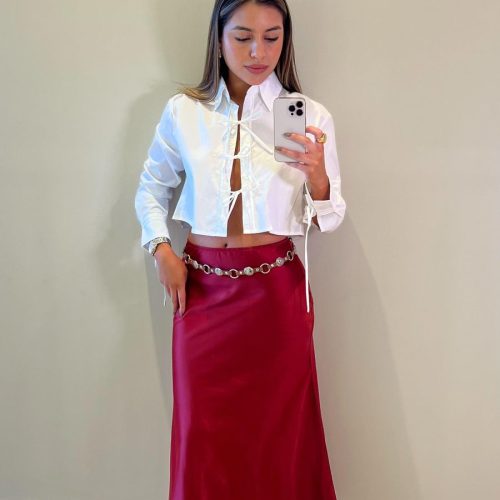 Pollera Evase Satin