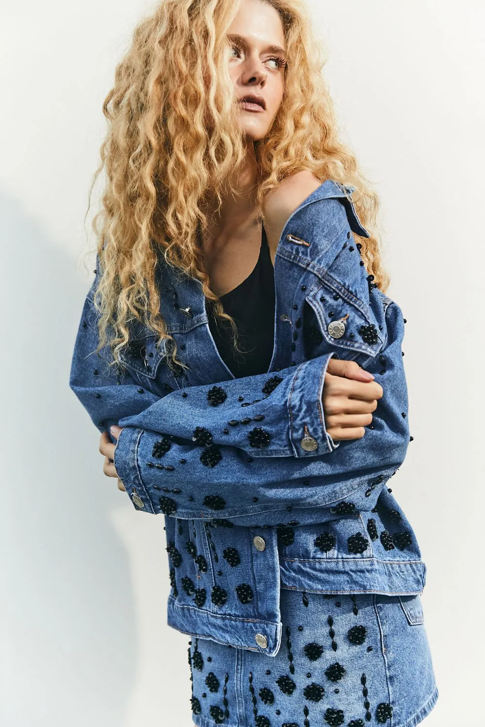 Chaqueta Oversize Bordada