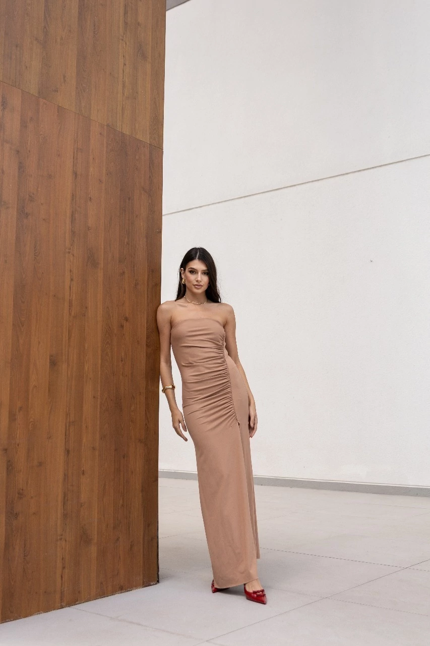 VESTIDO STRAPPLES DRAPEADO